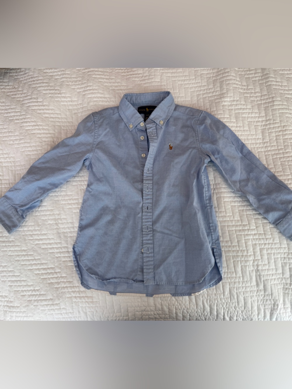 Ralph Lauren Light Blue Oxford Shirt with Polo Embroidery